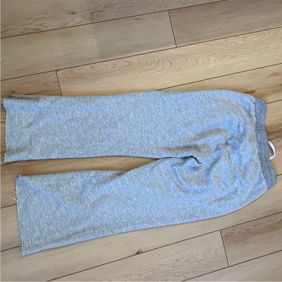 Sundry Gray Cropped Ankle Pants with Drawstring Waist distressed hem 0 Xs - Picture 4 of 5